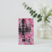 Carte De Visite Damassé de gris de rose de lustre de la (Debout devant)