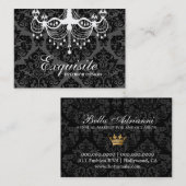 Carte De Visite Damassé de lustre de 311 blancs (Devant / Derrière)