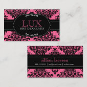 Carte De Visite Damassé de lux du rose 311 rose (Devant / Derrière)