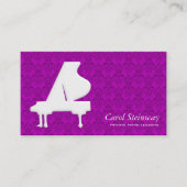 Carte De Visite Damassé de piano (Devant)