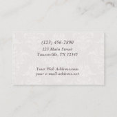 Carte De Visite Damassé de relief élégante (Dos)