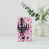 Carte De Visite Damassé de rose de chaux de lustre de Jolie de (Debout devant)