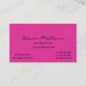 Carte De Visite Damassé de roses indien et de noir (Dos)