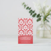 Carte De Visite Damassé de rouge de pavot (Debout devant)