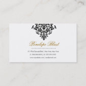 Carte De Visite Damassé de souffle de l'or 311 (Dos)