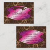 Carte De Visite damassé de truffe de chocolat de 311-Sweet (Devant / Derrière)