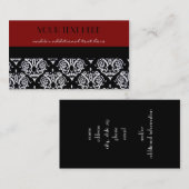 Carte De Visite Damassé d'écarlate (Devant / Derrière)
