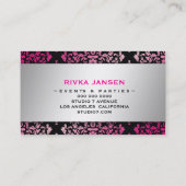 Carte De Visite damassé délicieuse de roses indien du "bouton" (Dos)