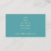 Carte De Visite Damassé des oeufs de Robin (Dos)