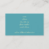 Carte De Visite Damassé des oeufs de Robin (Dos)