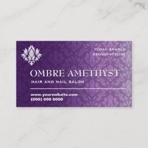 Carte De Visite Damassé d'Ombre d'améthyste