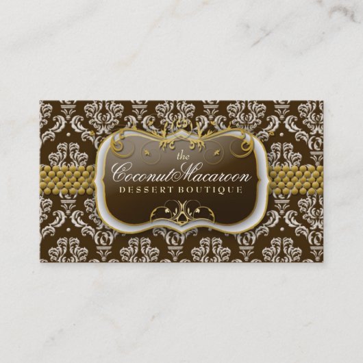 Carte De Visite damassé du macaron 311-Coconut (Devant)