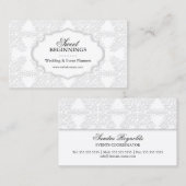 Carte De Visite Damassé élégante (Devant / Derrière)