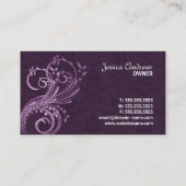 Carte De Visite Damassé élégante et Flourishes (Dos)