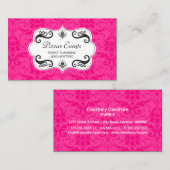 Carte De Visite Damassé élégante et remous (Devant / Derrière)