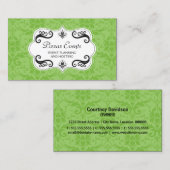 Carte De Visite Damassé élégante et remous (Devant / Derrière)