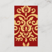 Carte De Visite Damassé élégante pour le décorateur intérieur, (Dos)