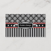 Carte De Visite Damassé florale de rétro art déco élégant des (Dos)