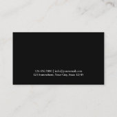 Carte De Visite Damassé foncée élégante de chef personnel (Dos)