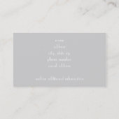 Carte De Visite Damassé grise et blanche (Dos)