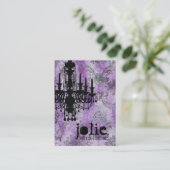 Carte De Visite Damassé grise pourpre de lustre de la (Debout devant)