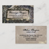 Carte De Visite Damassé grunge patinée (Devant / Derrière)