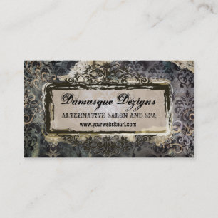 Carte De Visite Damassé grunge patinée