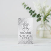 Carte De Visite damassé Luxe du diamant 311-Silver (Debout devant)