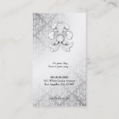 Carte De Visite damassé Luxe du diamant 311-Silver (Dos)