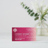 Carte De Visite Damassé magenta d'Ombre (Debout devant)