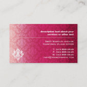 Carte De Visite Damassé magenta d'Ombre (Dos)
