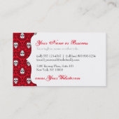 Carte De Visite Damassé morte - coutume chic Bizcards de crânes de (Dos)