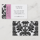 Carte De Visite Damassé noire et blanche (Devant / Derrière)
