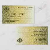 Carte De Visite Damassé noisette d'Ombre (Devant / Derrière)