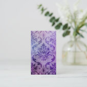 Carte De Visite Damassé, OMBRES et BROUILLARD de diamant dans le (Debout devant)