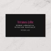 Carte De Visite Damassé rose blanche de lustre de Jolie de (Dos)