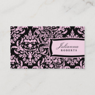 Carte De Visite damassé rose de la réglisse 311-Julianna