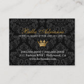 Carte De Visite Damassé rose folle fascinante de l'or 311 (Dos)