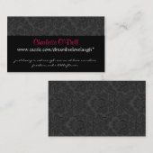 Carte De Visite damassé ; vente de site Web (Devant / Derrière)