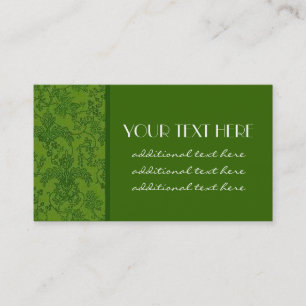 Carte De Visite Damassé verte