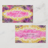 Carte De Visite Damassé vibrante de chaux corrompue par (Devant / Derrière)