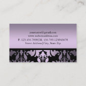 Carte de visite Damassé Violet (Dos)