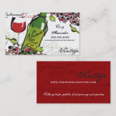 Carte de visite d'amateur de vin (Devant / Derrière)