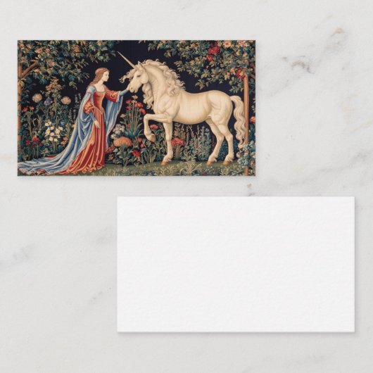Carte De Visite Dame à la licorne (Devant / Derrière)