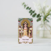 Carte De Visite Dame Art nouveau avec Lys (Debout devant)