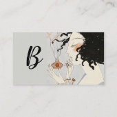 Carte De Visite DAME AVEC BOUTEILLE DE PARFUME ART DÉCO BEAUTÉ Mon (Dos)