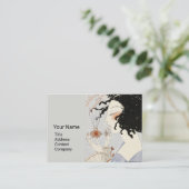 Carte De Visite DAME AVEC BOUTEILLE DE PARFUME ART DÉCO BEAUTÉ Mon (Debout devant)