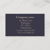 Carte De Visite Dame avec guitare (Dos)