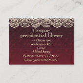 Carte De Visite dame boit du thé (Dos)