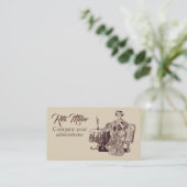 Carte De Visite dame boit du thé (Debout devant)